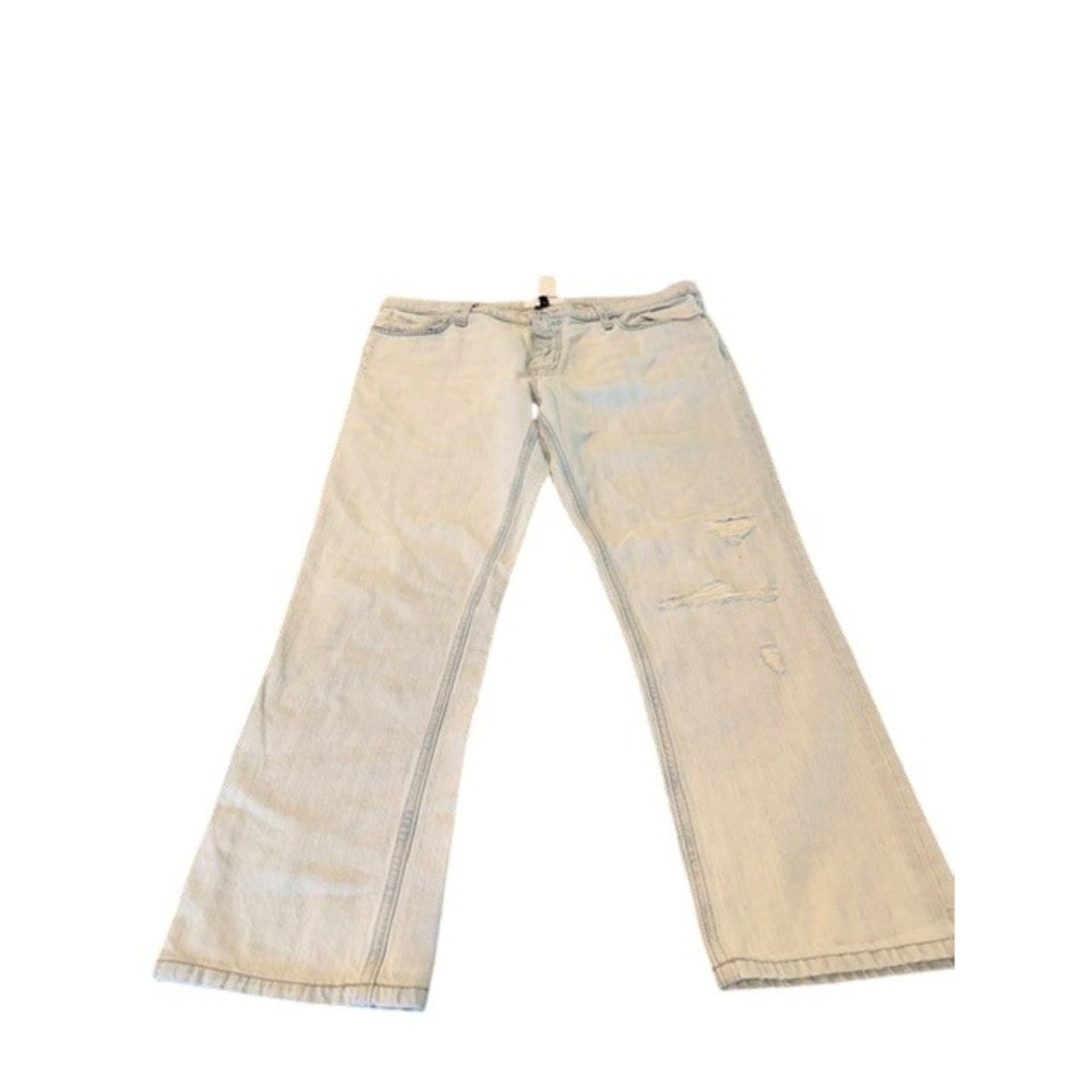Current Elliott The Cropped Straight Jeans 32 Channon Destroy NWT Made USA